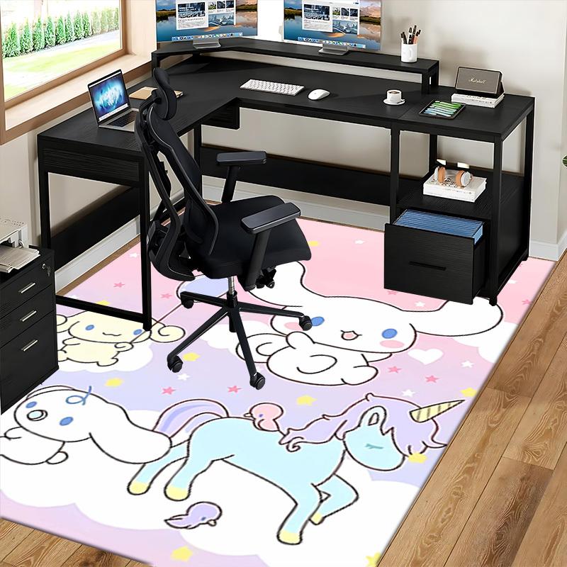 Anime Cartoon Design Chair Mat - Non-Slip Carpet for Office Chairs, Home Decor, Living Room, Bedroom, Game Room & Dormitory (Festival Gift).E067