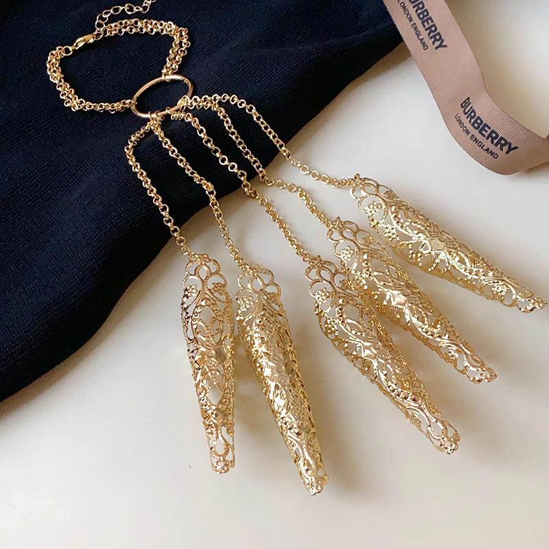 Women's Unique European-American Hollow Tassel Bracelet with Exquisite Design