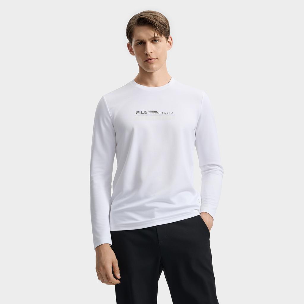 New FILA WHITE T Shirts Men's Standard White WT F11M533203F-WT