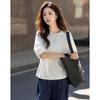 Demana Women's Color-Block Lantern Sleeve T-Shirt