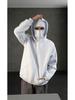 Trendy Unisex Double-Layer Hooded Zipper Sweatshirt for Autumn/Winter