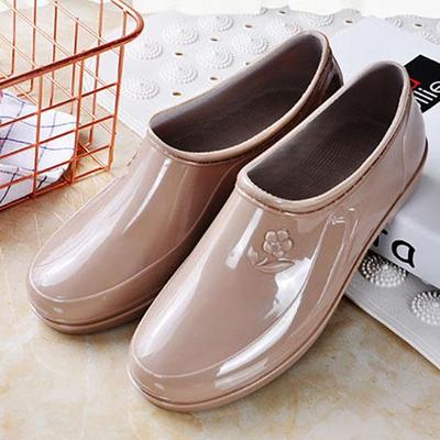 Women's Rain Boots Non-Slip Daily All-Match Waterproof Casual Boots Outdoor Working Solid Color Single Water Shoes