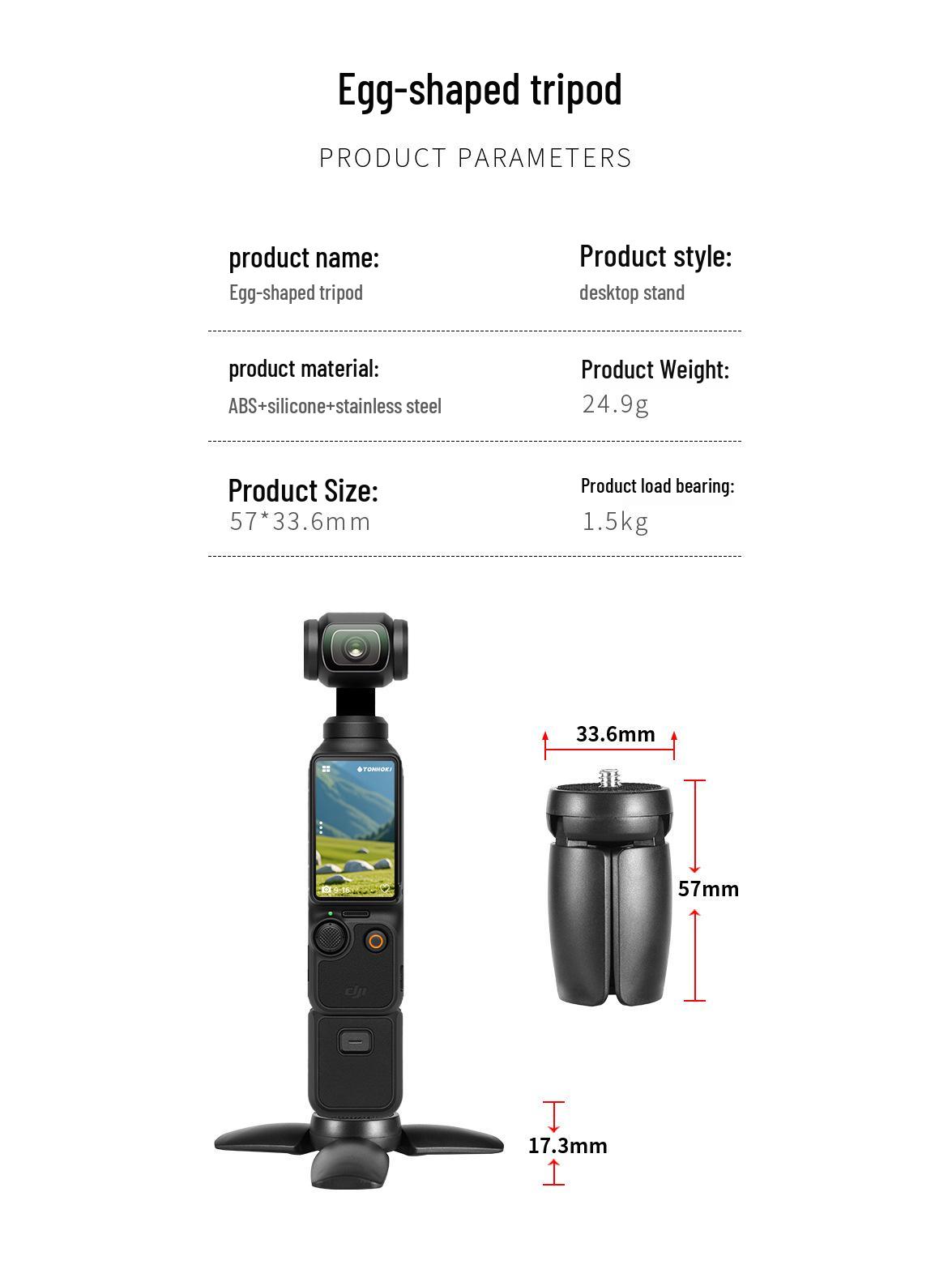 

Compact Tripod for Mirrorless, DSLR, and DJI Pocket Gimbal Cameras чёрный