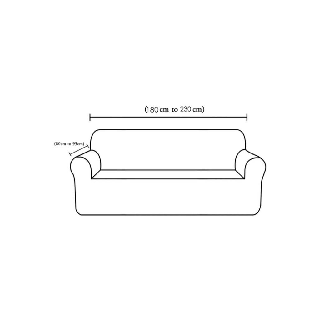 Lycra Stretch Elastic Flexible Washable Square Pattern Three-seater Sofa Cover Sofa Cover