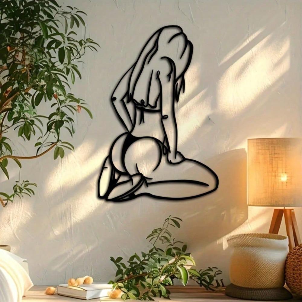 

Одна геометрическая металлическая настенная роспись в стиле ар-деко, минималистская линейная металлическая настенная роспись и элегантное подвесное украшение. TY7294 разноцветный