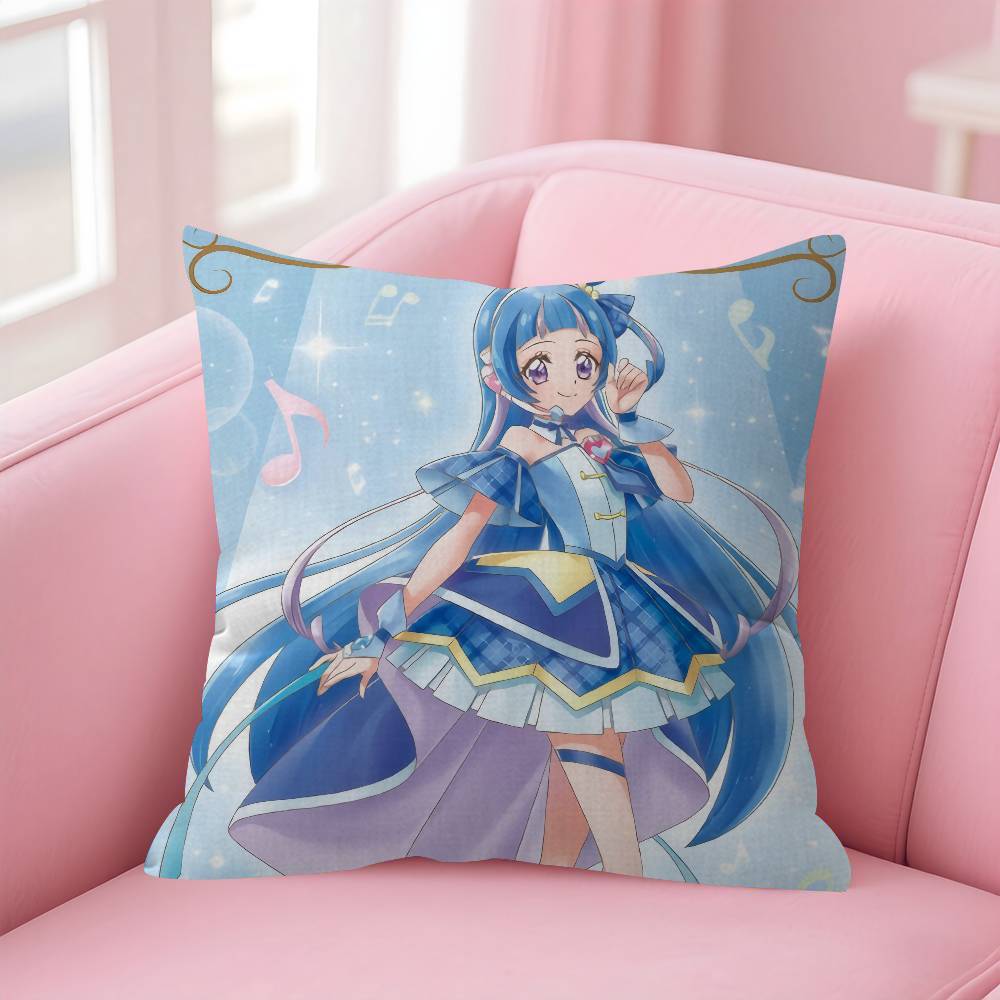 Anime Futari Wa Pretty Cure Cushion Cover Inches Farmhouse Decor Home Throw Pillow Covers For Couch Decorations