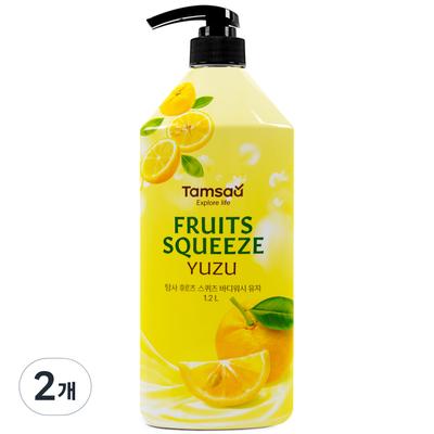 Tamsa Fruit Squeeze Body Wash Yuzu 2 Pcs 1.2L