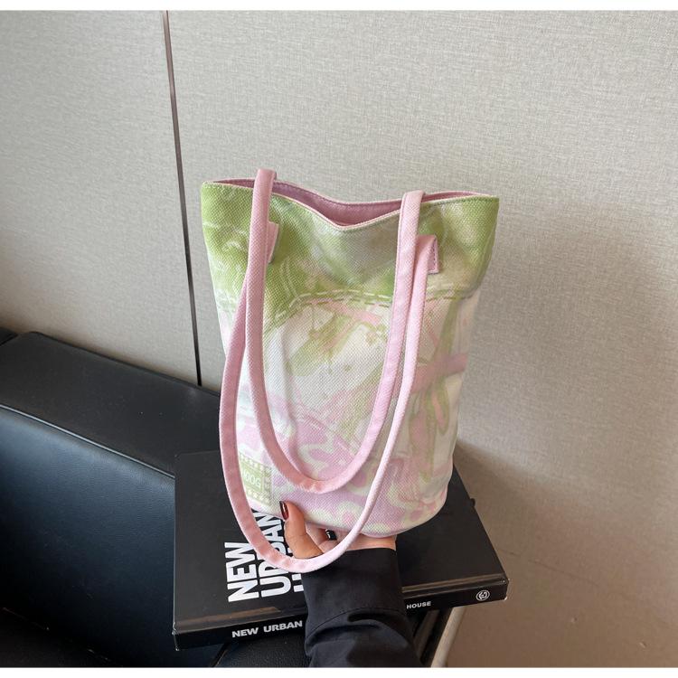 new niche jacquard floral high value temperament fairy shoulder bag bucket bag