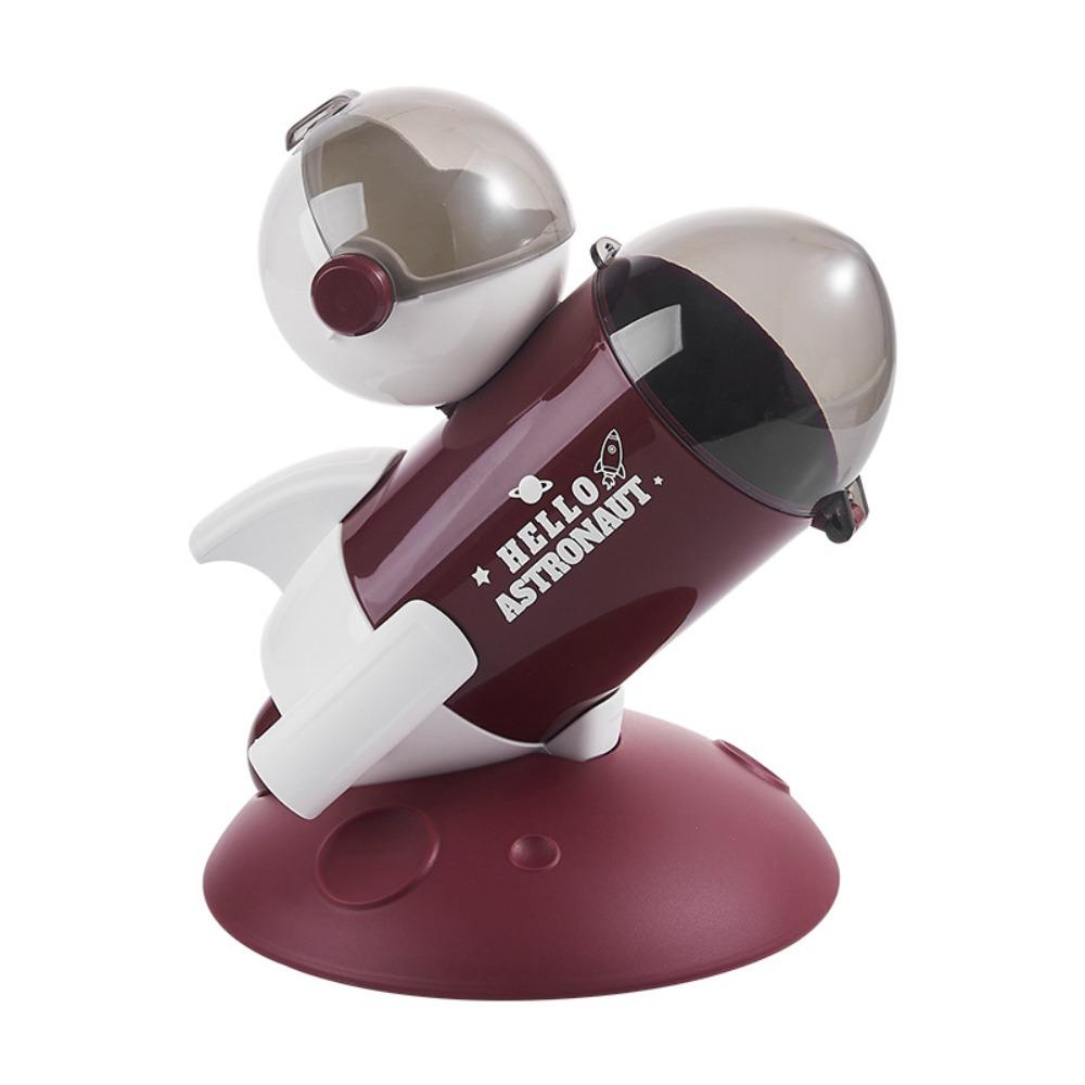 

Multifunctional Rocket Pen Holder With Lid Cosmetic Brush Container Student Desk красный