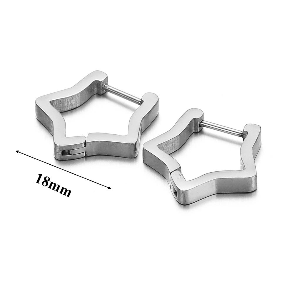 Edelstahl Creolen Dreieck Unisex Punk Rock Ohr Quadratisches Ohrring Geschenk Hiphop Geschenk Huggie Modeschmuck Großhandel