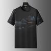 T-shirt da uomo taglie forti vestibilità larga stile cinese