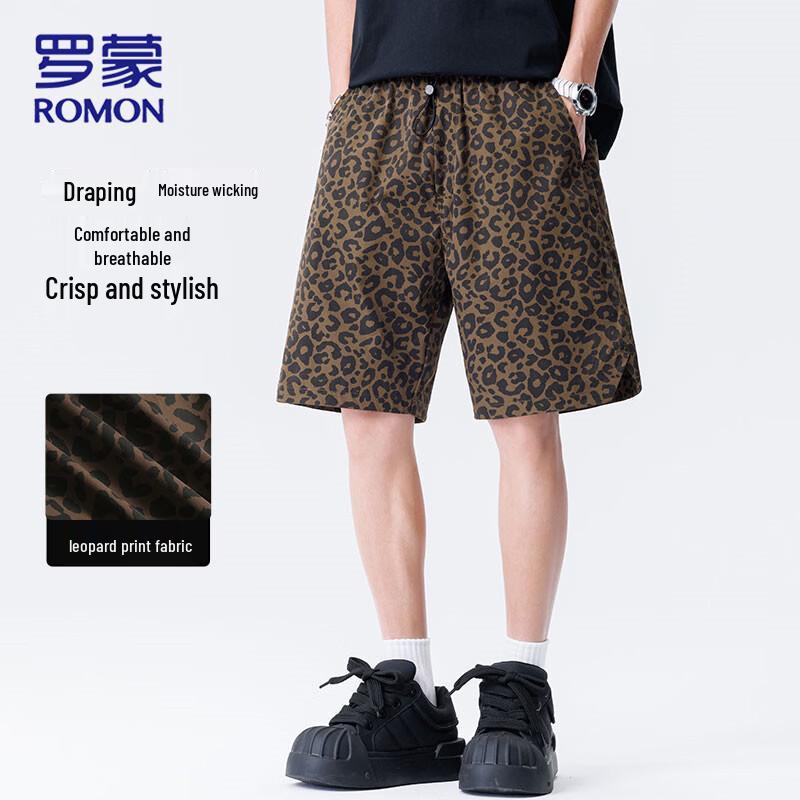 ROMON Men s Summer Ice-Feel Casual Shorts M