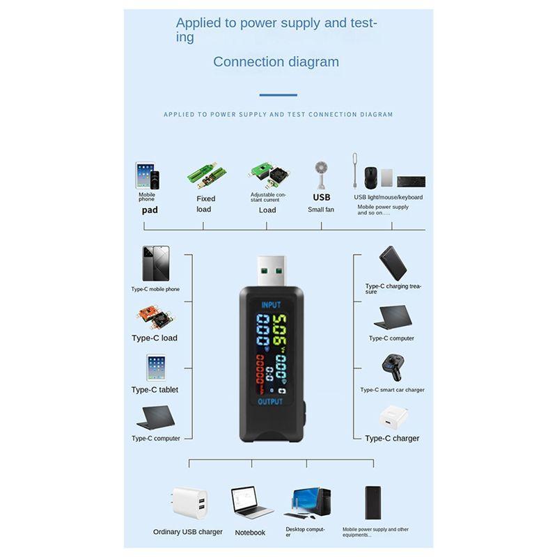 A33R-1 PCS DC Digital Voltmeter Amperimetro Current Voltage Amp Ammeter Detector USB Tester As Shown ABS Power Bank Indi