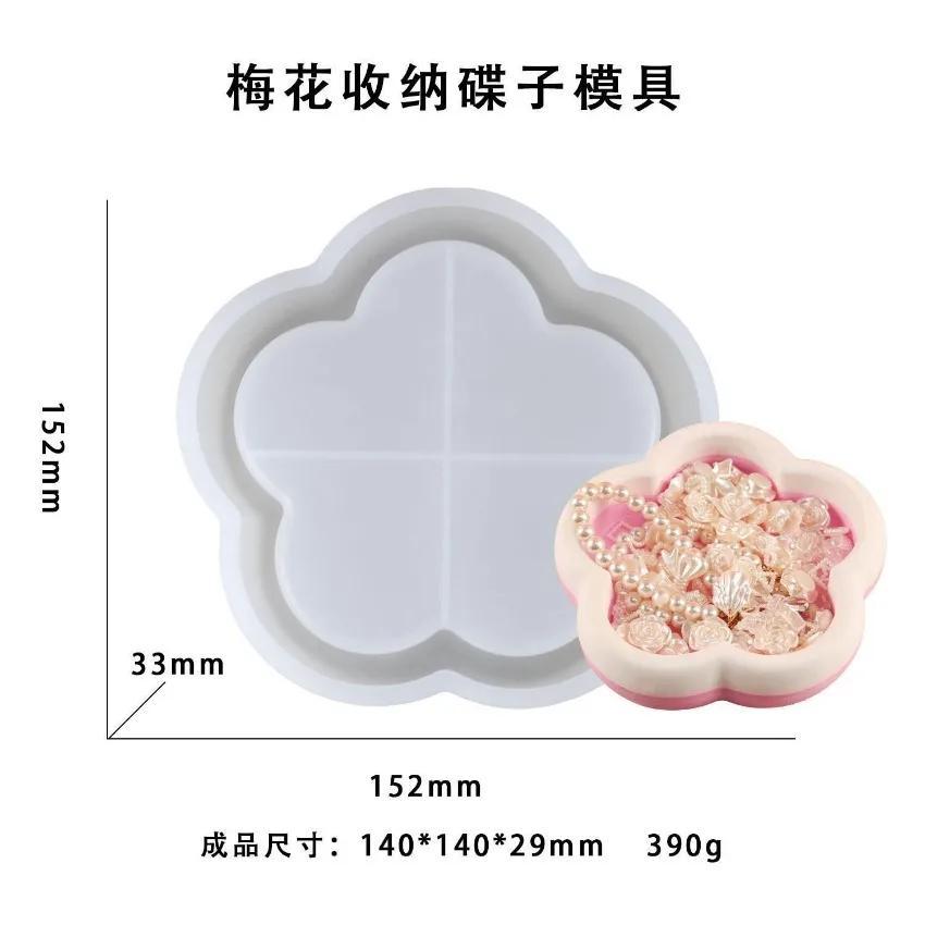 

DIY форма для эпоксидной смолы в форме цветка, тарелка для хранения, силиконовая форма, держатель для ювелирных изделий, лоток, форма для подноса, подарок для рукоделия, украшение для домашнего рабочего стола Flower