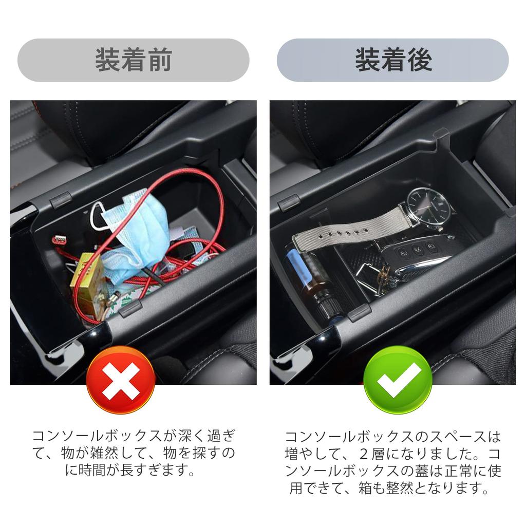 SKTU Peugeot 2008 E-2008 2nd Generation Car Console Box with Storage Tray with Rubber