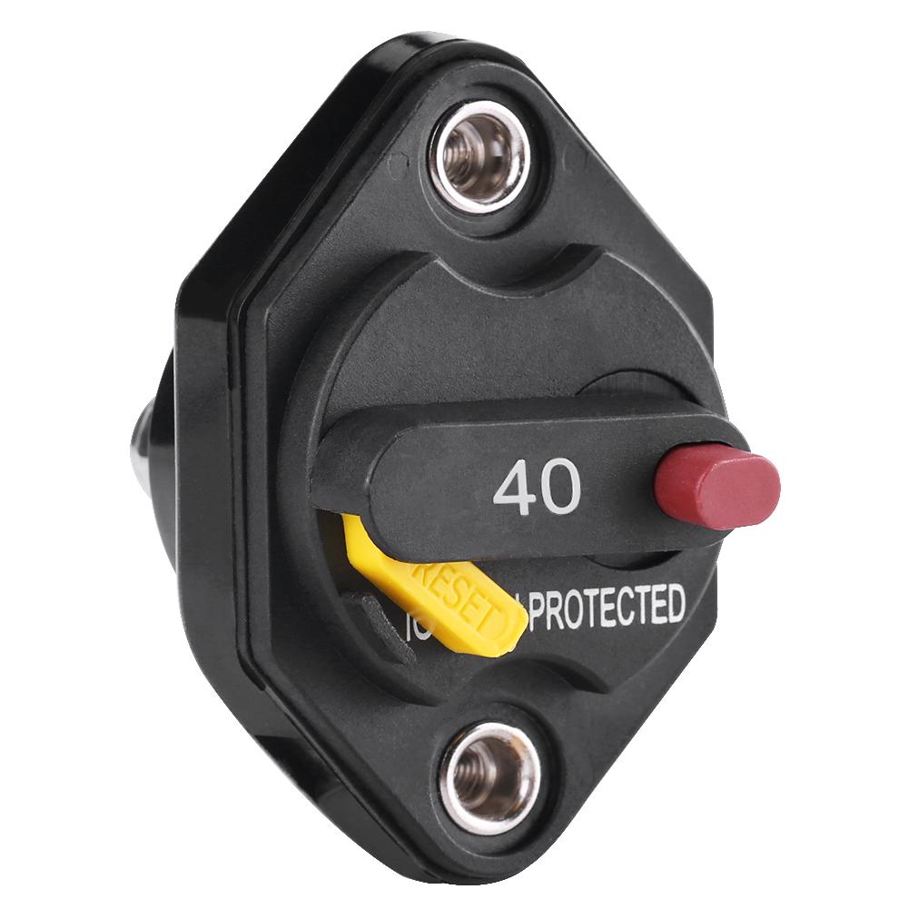 40 Amp Manual Reset Circuit Breaker Switch Car Boat Fuse Holder Waterproof
