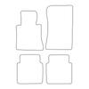 [BLM]ME041 red - Set of velour floor mats to fit Mercedes S-klass W126 1979-1991 - red trim