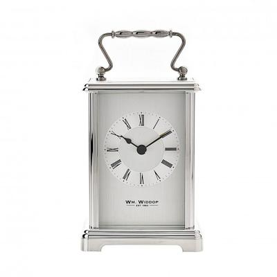 Wm Widdop Silver Colour Carriage Clock