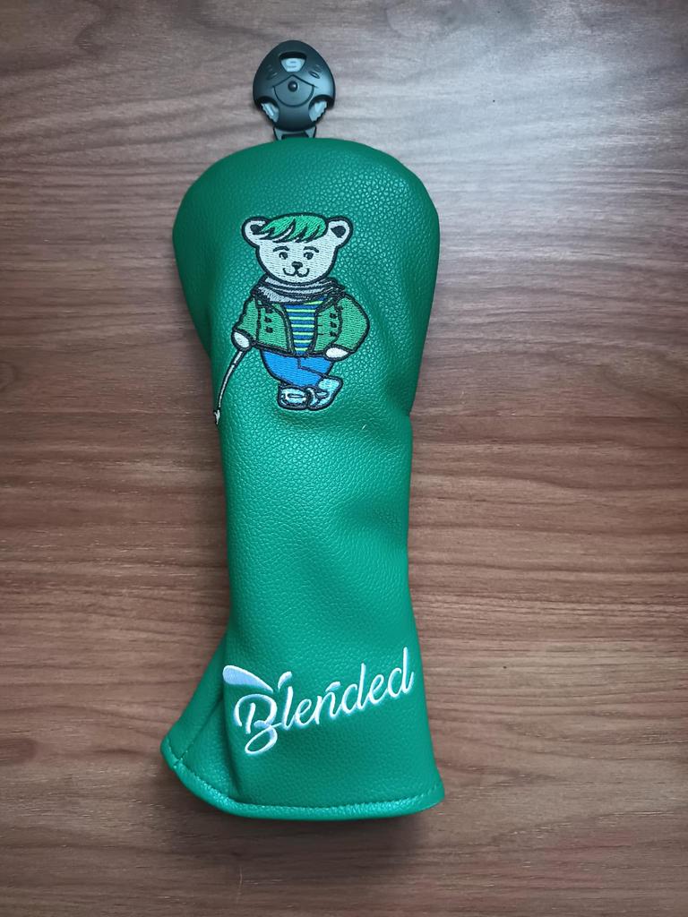 Golf Club Head Covers for Fairway and Utilities with Number Tags and Bear Pattern Drivers, Woods, Woods, (green)