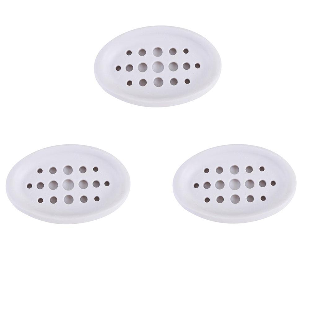 1 szt./3 szt. Silikonowa mydelniczka z odpływem Antypoślizgowa podstawa Uchwyt na mydło na blat łazienkowy Szybko odprowadzająca wodę Płytka Taca