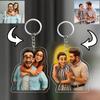 Custom 2D Cartoon Portrait Acrylic Keychain Personalized Photo Keyring for Family Couple Friend Memorial Gift Bag Pendant