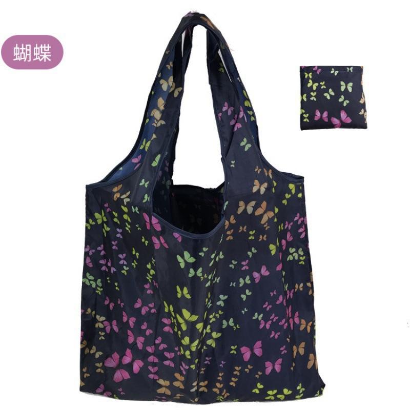 YiLi-Studio Opvouwbare boodschappentas voor dames, Lichtgewicht Waterdichte Herbruikbare Nylon Tote Bag, Draagbare Schoudertas voor Boodschappen