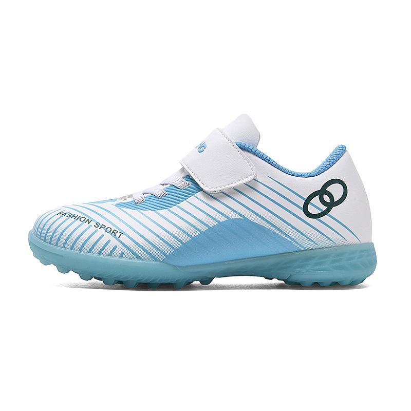 New Korean Version Leather Medium and Large Children's Light Football Shoes Boys Soft Sports Shoes Training Shoes Children's Football Shoes
