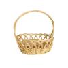 with Handle Lace Fruit Basket Handwoven Household Imitation Rattan Basket Handmade 2 Sizes Vegetable Fruit Flowers Holder