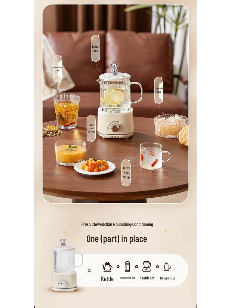 Yueerde Multifunktionell Elektrisk Värmekopp - Mini Te- & Hälso-Kanna för Kontoret