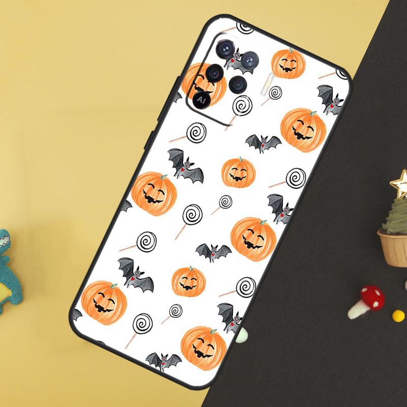 Halloween Pumpkins For OPPO A79 A58 A78 A98 A53S A57S A54S A74 A94 A17 A77 A5 A9 A96 A76 A16 A52 A72 A15 Case