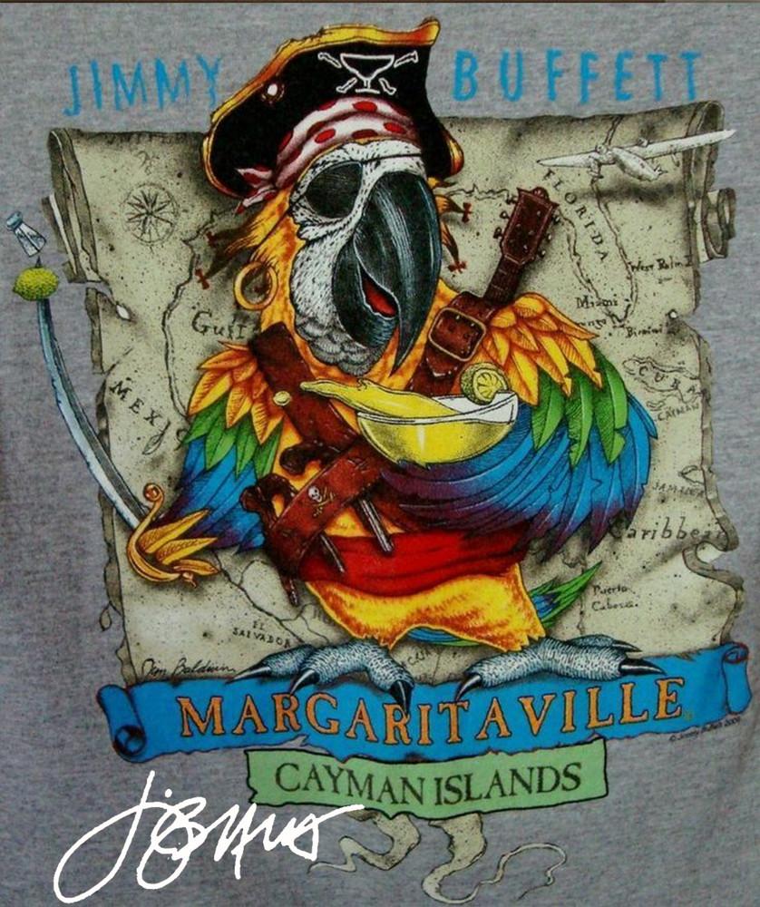 Signature Jimmy Buffett Margaritaville Sport Gray Cotton t shirt BSS162 Unisex T-Shirt XXL
