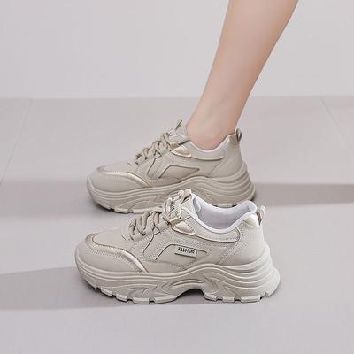 Fashionable Running and Casual Sports Shoes for Women In Spring and Autumn, New Korean Style Fashionable Thick Soled Student Women's Shoes