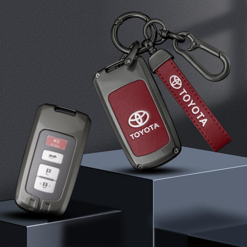 Car Key Case Full Cover Styling Accessories For Toyota RAV4 Highlander Avalon Sequoia Tundra Tacoma 4Runner Land Cruise Prius