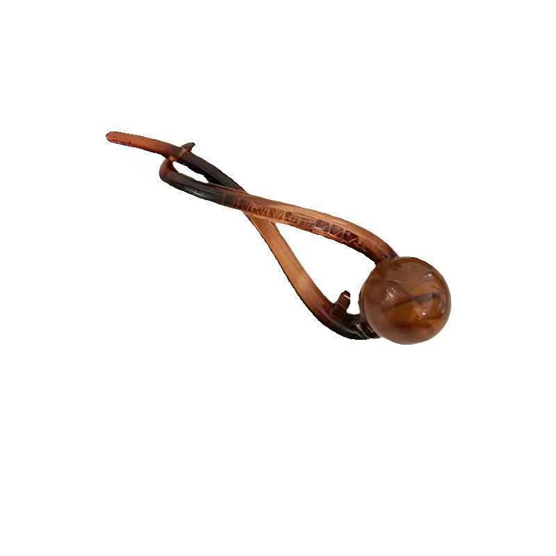 Retro S-förmige Pferdeschwanz-Twist-Haarspangen, modische Perlen-Haarspangen mit Haifisch-Clip, Haarnadeln, Haarspangen, Haarspangen, Haarschmuck für Frauen, Kopfbedeckungen