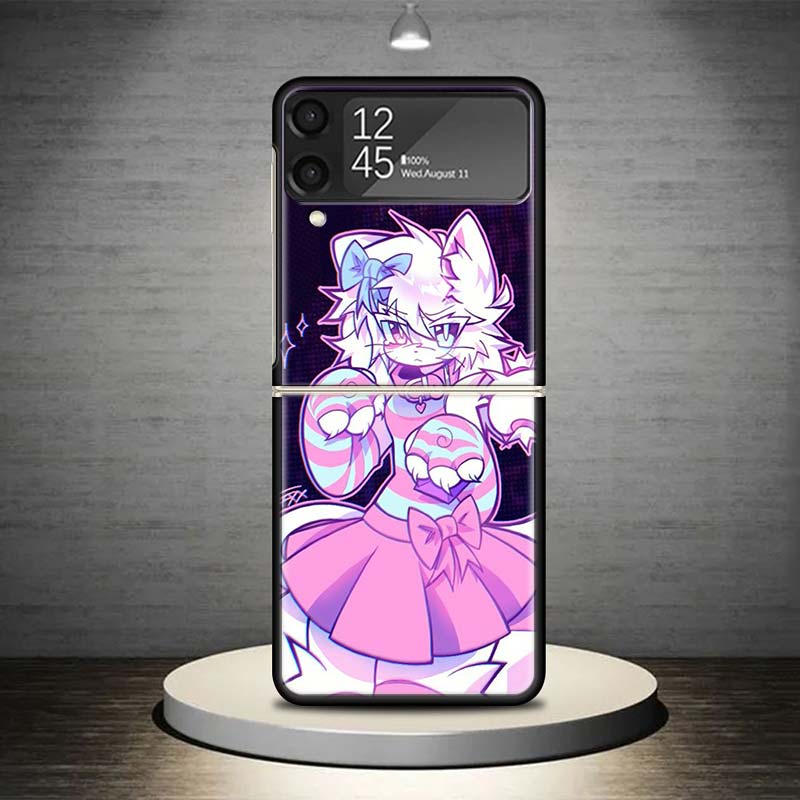 

Boykisser Cat Phone Case For Samsung Galaxy Z Flip 7 6 5 4 3 5G Shockproof Cover Z Flip7 Flip6 ZFlip5 Flip3 Flip4 Luxury Shell G Samsung Z Flip 6