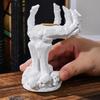 Resin Skeleton Hand Decors Candle Holders, Gothic Accent Rings, Bracelets, Necklace Stand for Halloween Centerpieces, Shelves, and Mantels Displays
