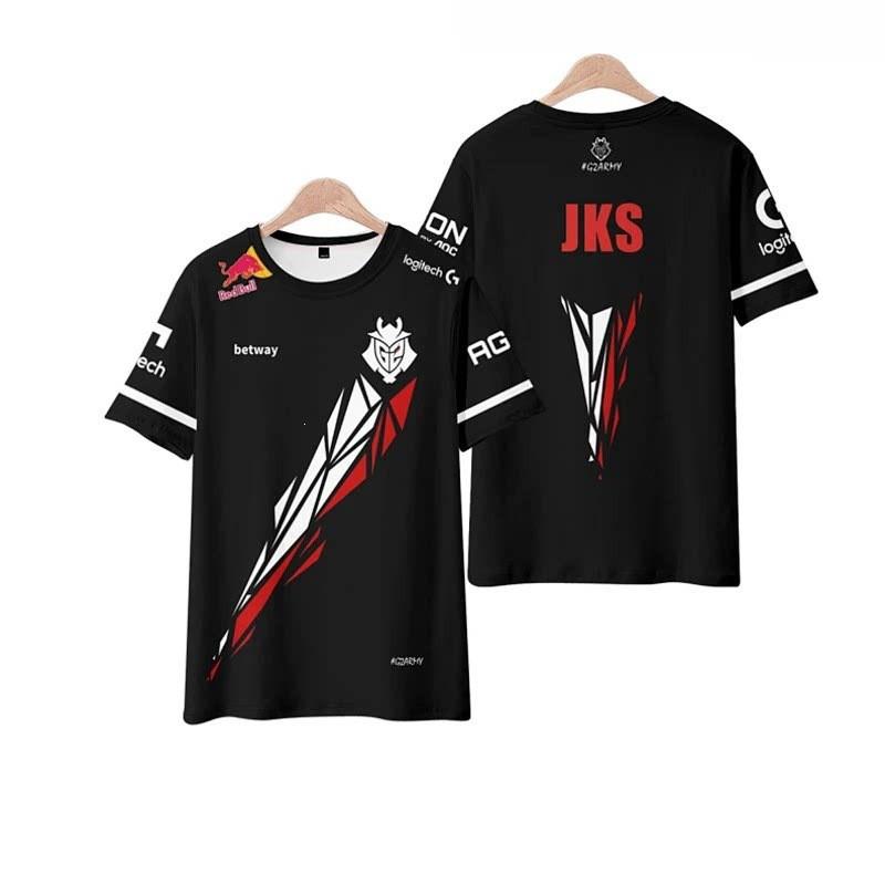 Tricou Campionat S12 G2 Esports pentru Bărbați Croială Largă Casual cu Mânecă Scurtă și Imprimeu 3D