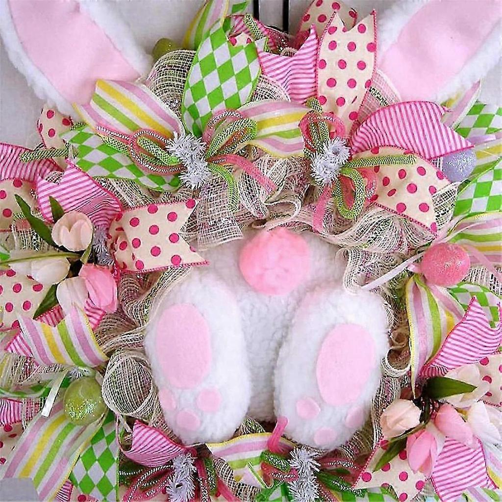 Easter Wreaths for Front Door, Rabbit Wreaths with Bunny Ears, Spring Easter Wreaths Rabbit Garland