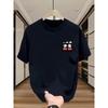 European sizes Men's Cotton Versatile Round Neck Short Sleeve T-Shirt Summer Casual Printed Top
