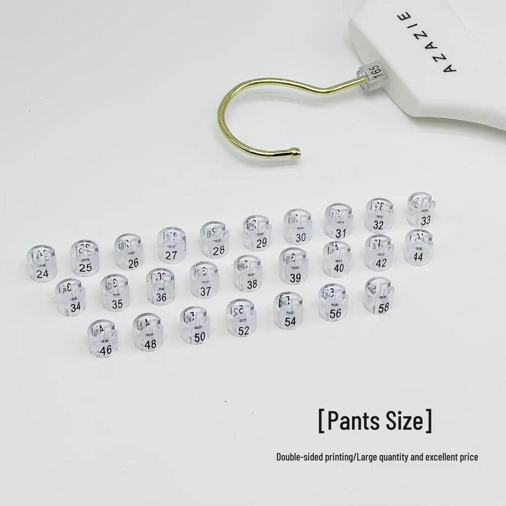 Double-Sided Children's Clothing Size Clips (1-100, 1-50)