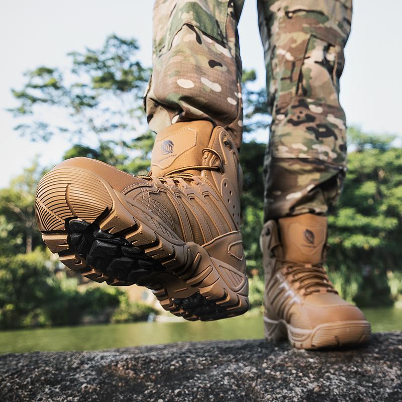 Fashion Men's Boots Comfortable High-top Boots Outdoor Non-slip Hiking Boots Lightweight Men Desert Boots Motorcycle Boots