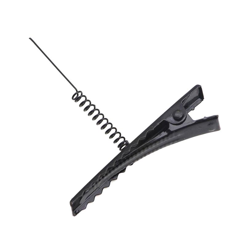 10Pcs 4Cm Black Metal Hair Clip With Tip Spring Crocodile Clip For Handmade Diy Basic Universal Hair Clips Creative Headwear