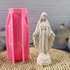 Silicone Mold, 3D Soap Moulds Virgin Mary Fondant Cake Decorating Baking Tools Sculpture Aromatherapy Candle Silicone Mold DIY Tool