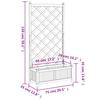 Vidaxl Planter with Trellis, Black, Solid Fir Wood