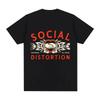 2026 Heißer Verkauf Social Distortion Tour T-Shirt Baumwolle Grafikdruck T-Shirt Mode Damen Herren Unisex Lässig Locker Gothic Baumwolle Übergroße T-Shirts