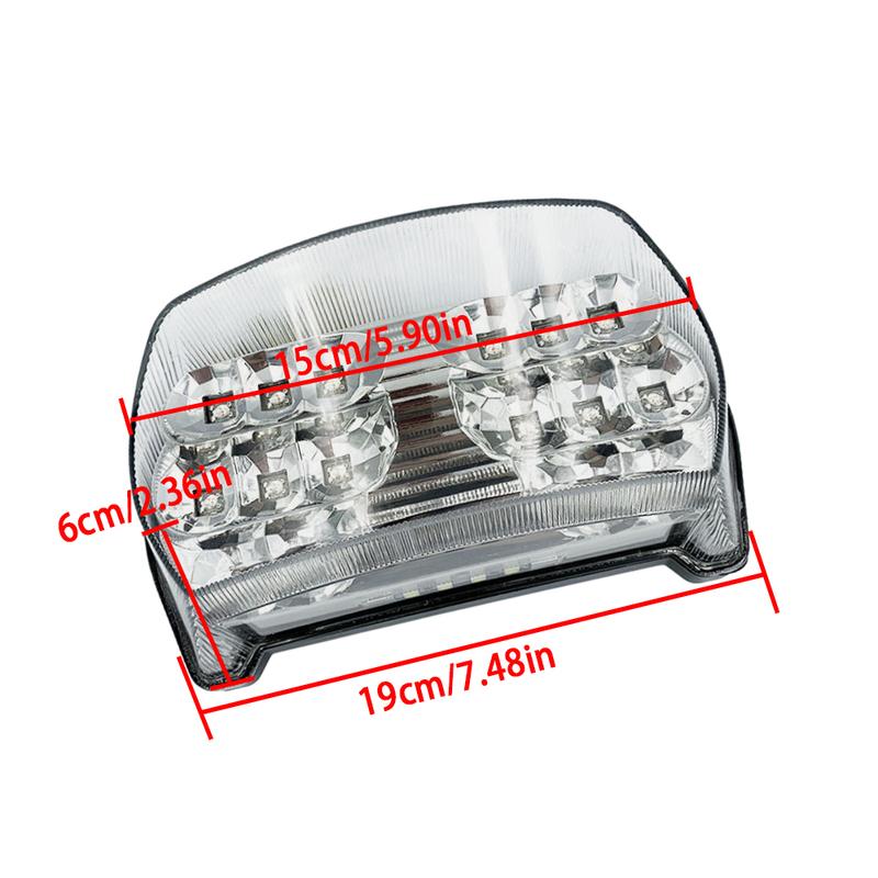 1PC Clear Lens Motorcycle LED Turn Signals Brake Tail Light Fit for Kawasaki GPZ1100/ZX1100 1995-1997