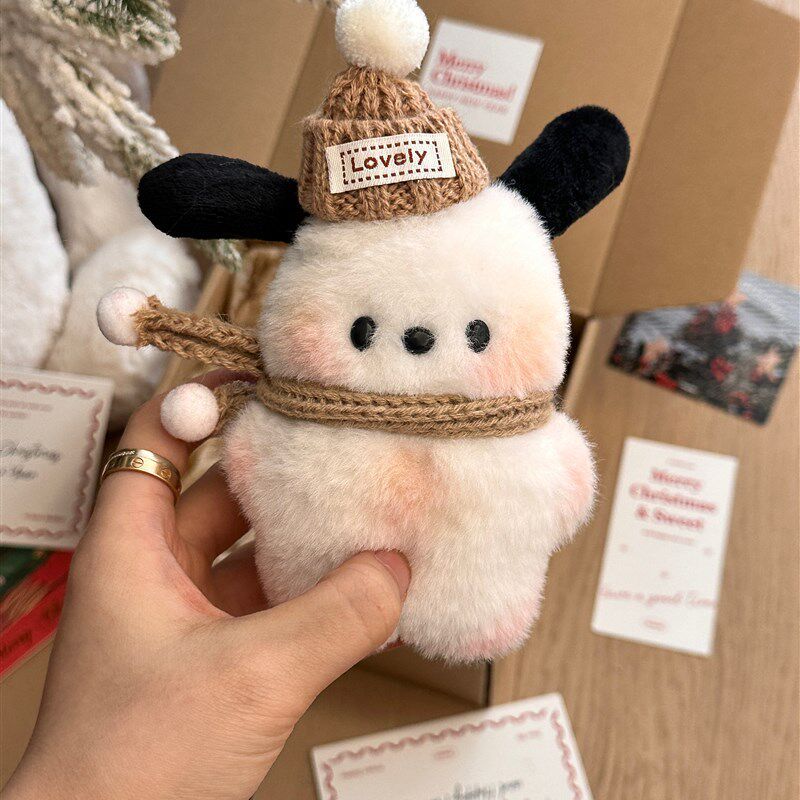 

Cute Little Dog Car Seatbelt Shoulder Pad Anti-Neck Strain Protection F-Cover Car Decoration Plush Dog for Girls Car Pendant Maillard Pa