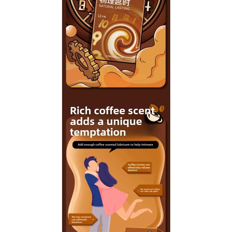 Physical Time-delaying Coffee-scented Condoms 3/6/12 Sets of Condoms Adult Birth Control Erotic Sex Products