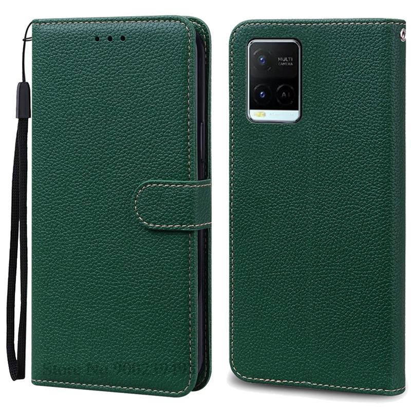 Pro pouzdro Vivo Y21S Měkké silikonové peněženkové kožené vyklápěcí pouzdro Pro pouzdro na telefon Vivo Y21 Zadní kryt Pro VivoY21S Vivo Y 21 Coque Fundas