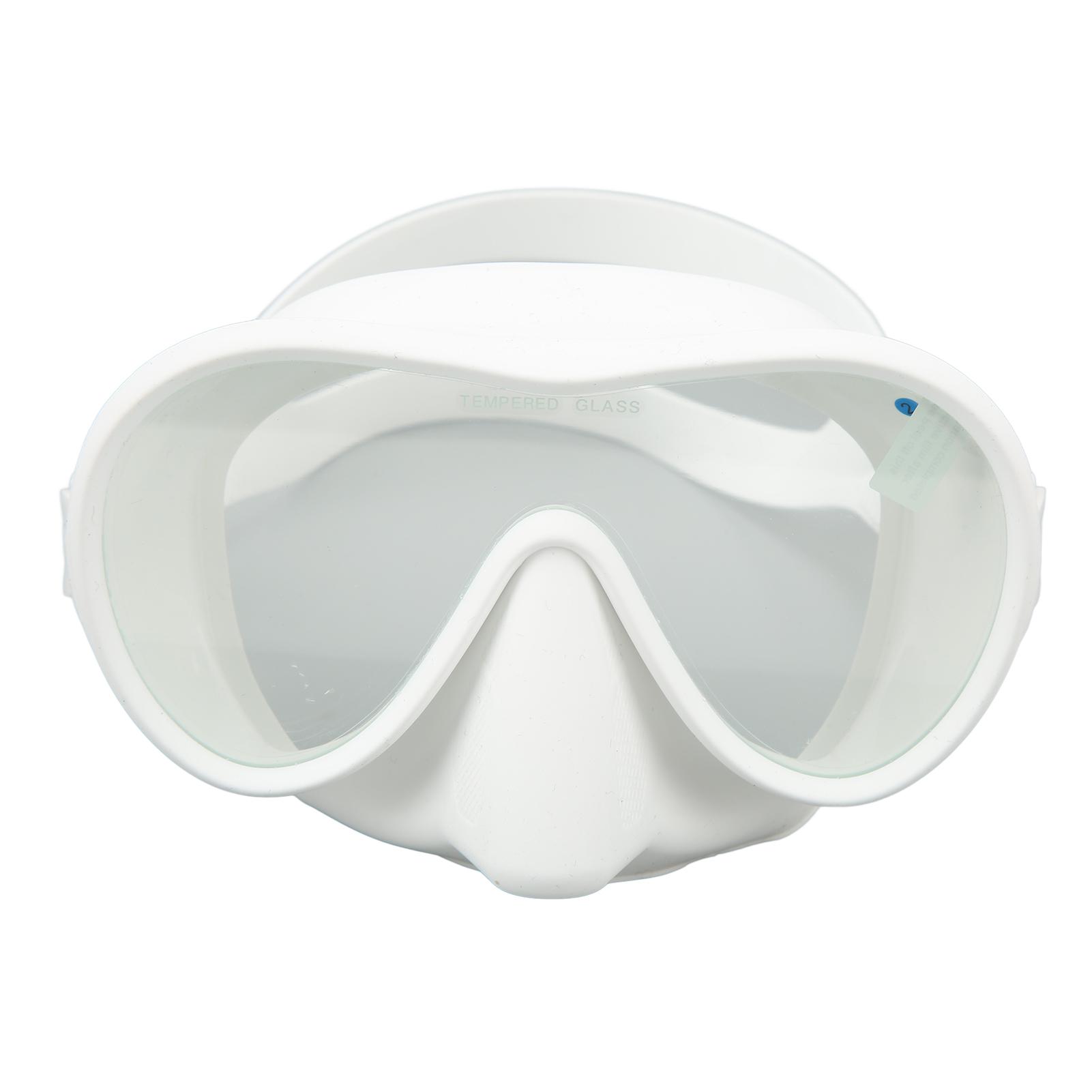 Diving Goggles Anti Fog Tempered Glass Snorkeling Dive Mask with Silicone Strap Foldable Panoramic View Swim Goggles